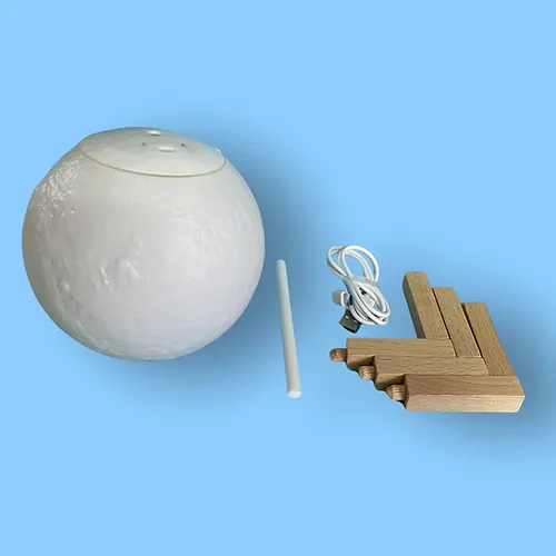 lampara de luna con difusor de aromas
